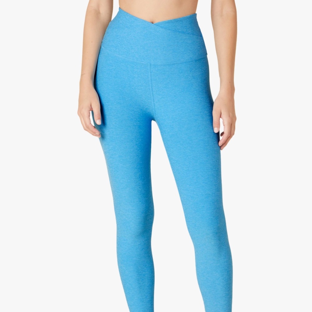 NWOT high waisted midi legging - waterfall blue heather